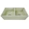 Nantucket Sinks Double Bowl Farmhouse Fireclay Sink with Shabby Green Finish FCFS3318D-ShabbyGreen - alternate 1